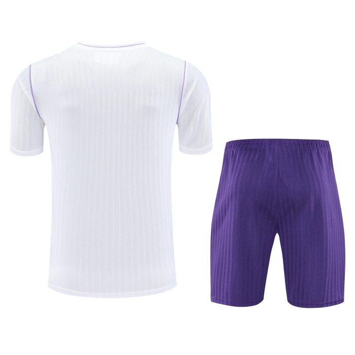 25-26 RMA White Purple Training Short Suit
