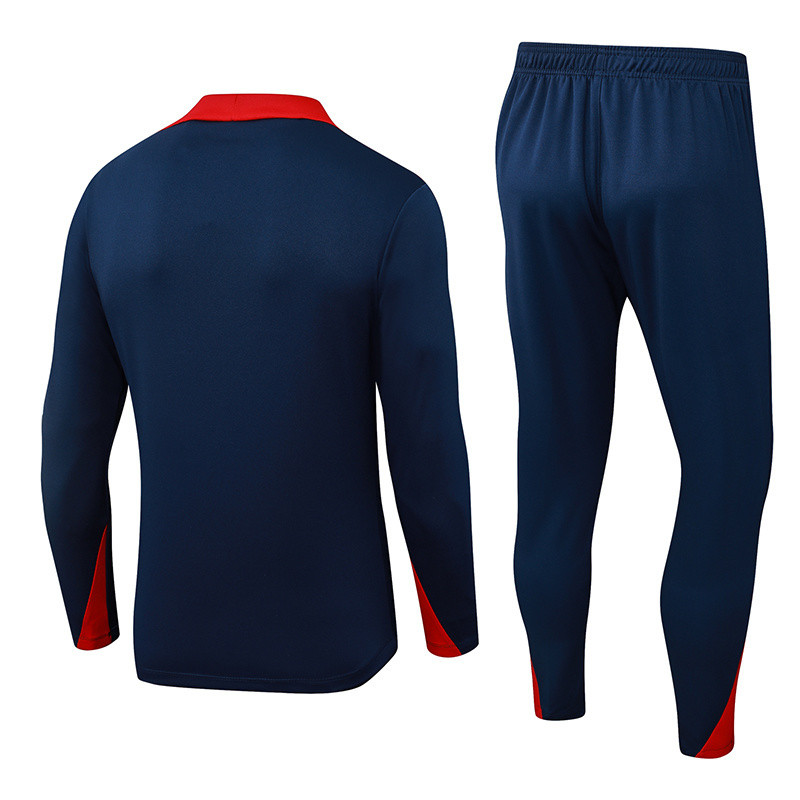 25-26 PSG Royal Blue Half Pull Tracksuit (半拉链)（肩部红色）