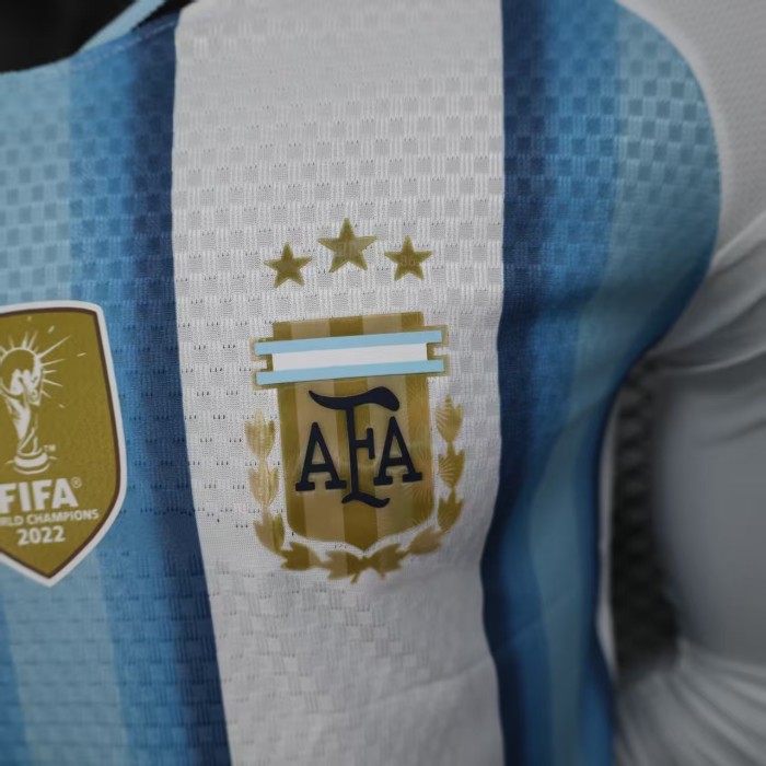 26-27 Argentina Home Long Sleeve Player Version Soccer Jersey(带胸前盾）