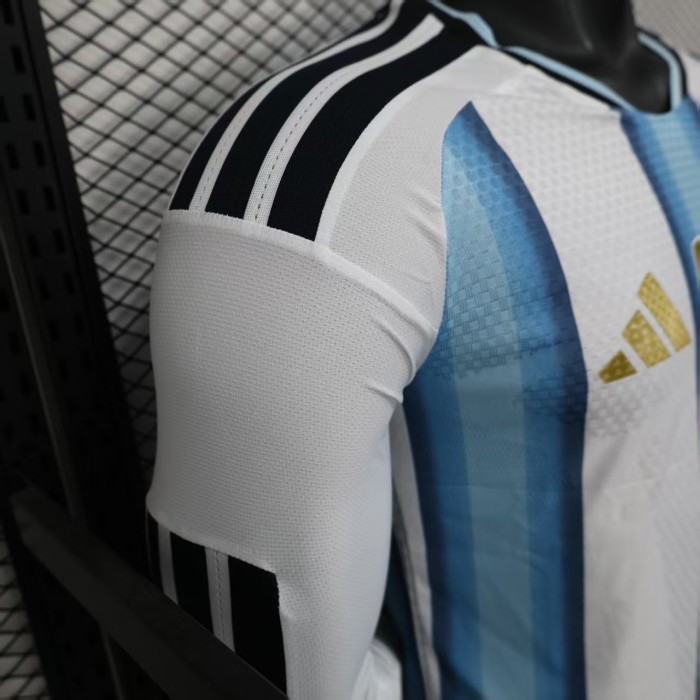 26-27 Argentina Home Long Sleeve Player Version Soccer Jersey(带胸前盾）