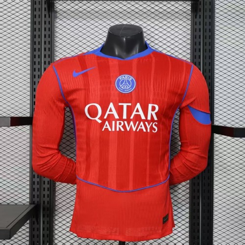 25-26 PSG Second Away Long Sleeve Player Version Soccer Jersey