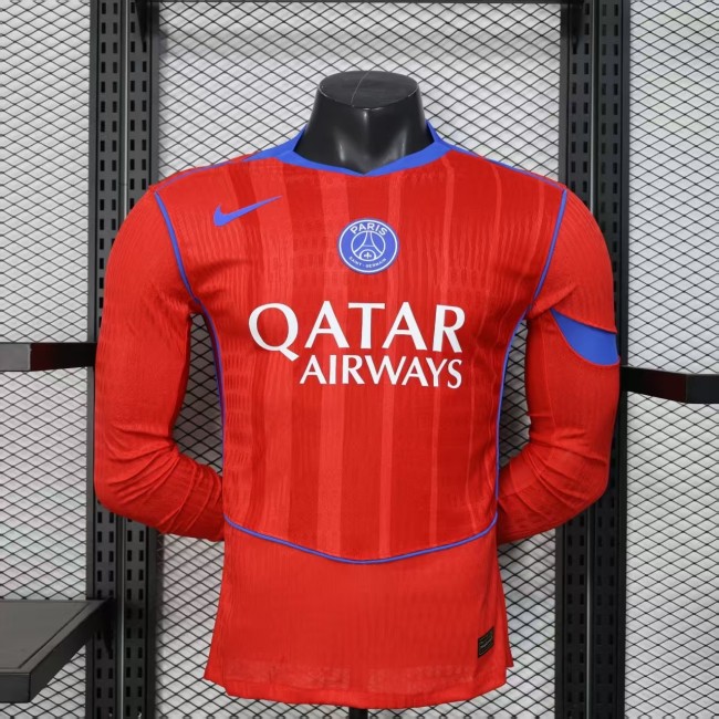 25-26 PSG Second Away Long Sleeve Player Version Soccer Jersey