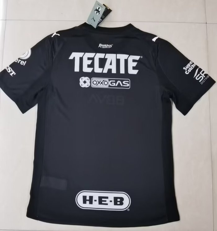 25-26 Monterrey Black Goalkeeper Fans Soccer Jersey