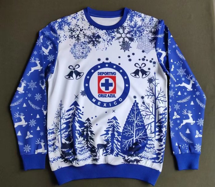 25-26 Cruz Azul Blue Christmas Sweatshirt
