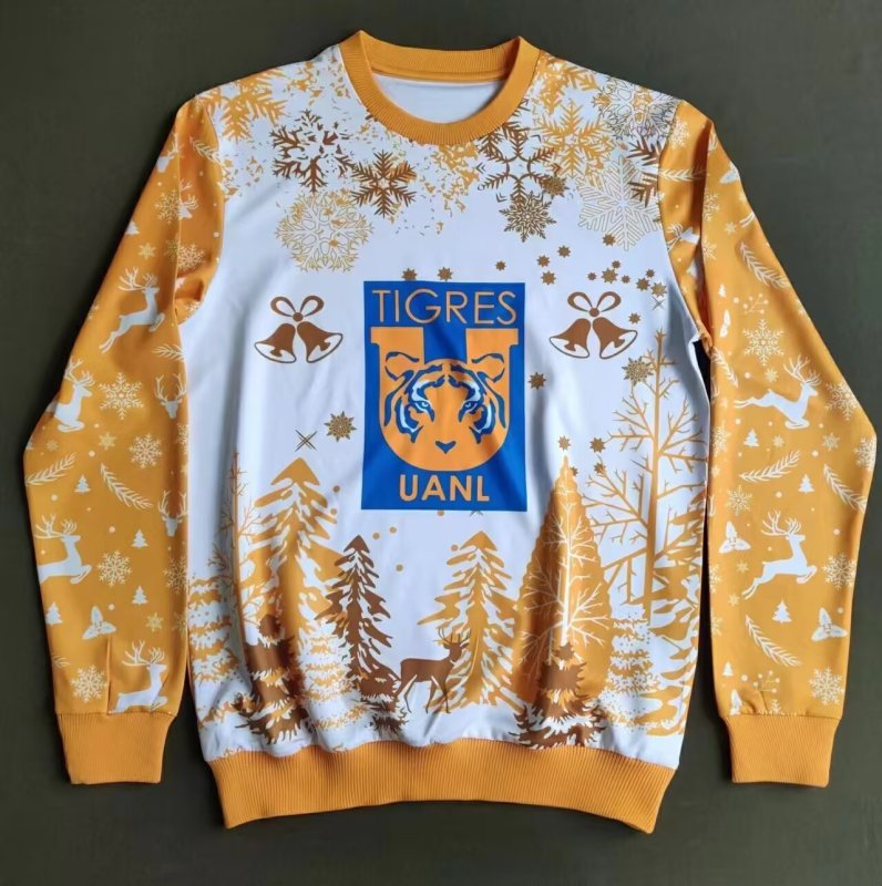 25-26 Tigres UANL Yellow Christmas Sweatshirt