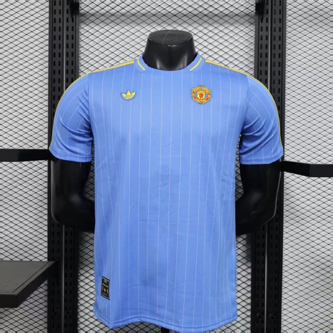 25-26 Man Utd Blue Casual Edition Player Version Training shirts