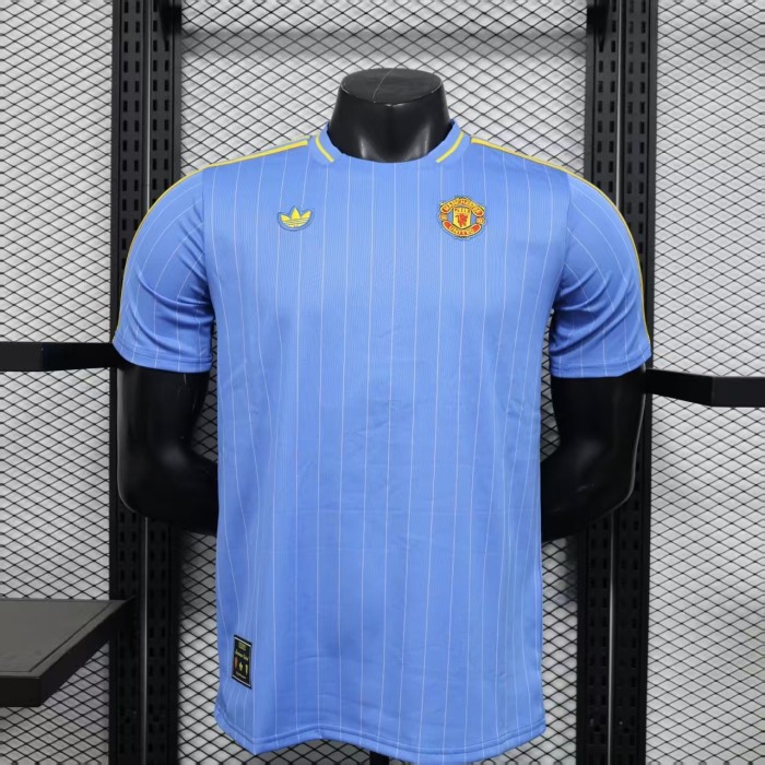 25-26 Man Utd Blue Casual Edition Player Version Training shirts