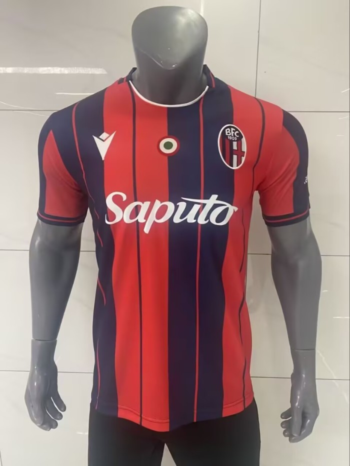 25-26 Bologna Home Player Version Soccer Jersey