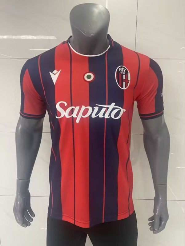 25-26 Bologna Home Player Version Soccer Jersey