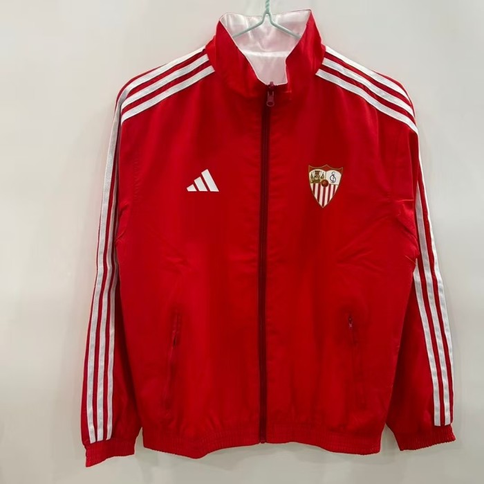 25-26 Sevilla Red & White Double Sided Windbreaker (双面风衣)