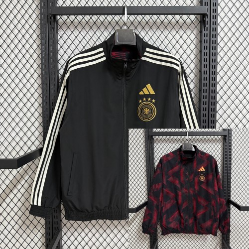 25-26 Germany Red & Black Double Sided Windbreaker (双面风衣)