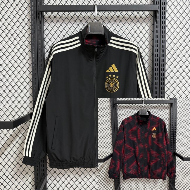 25-26 Germany Red & Black Double Sided Windbreaker (双面风衣)