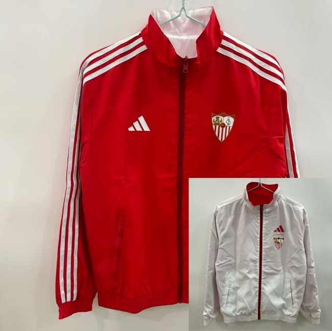 25-26 Sevilla Red & White Double Sided Windbreaker (双面风衣)