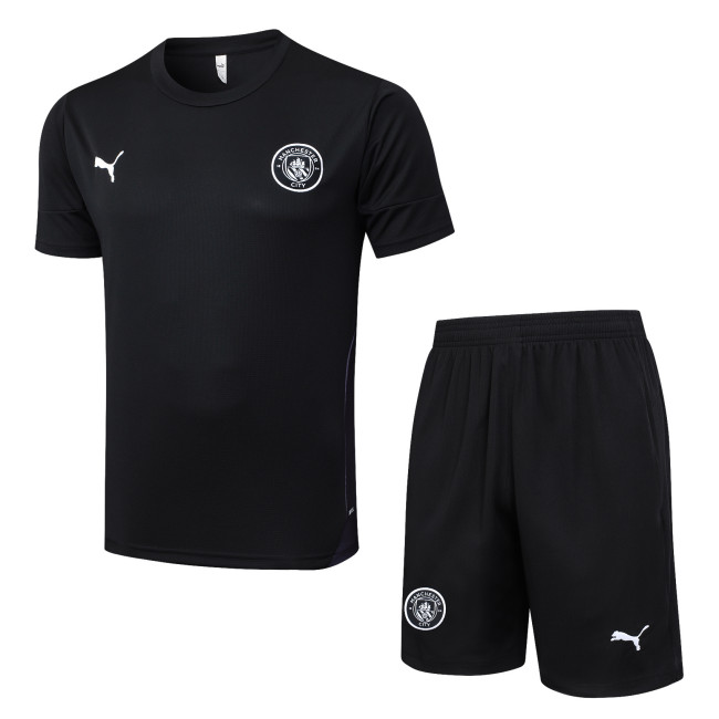 25-26 Man City Black Training Short Suit