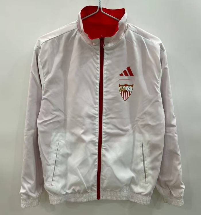 25-26 Sevilla Red & White Double Sided Windbreaker (双面风衣)