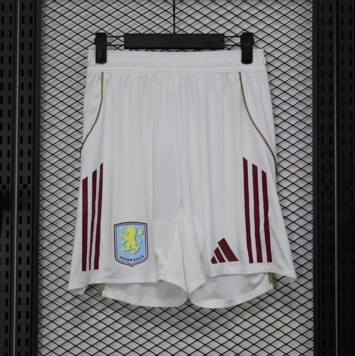 25 -26 Aston Villa White Player Version Shorts Pants