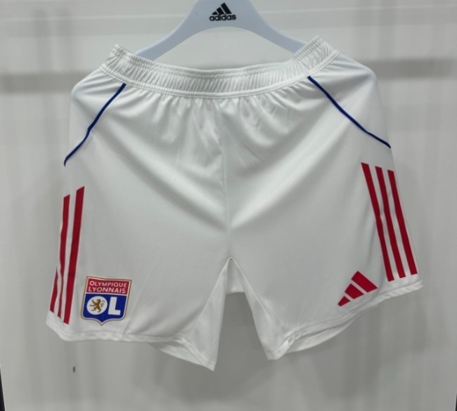 25-26 Lyon Home White Player Version Shorts Pants