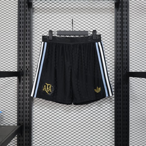 25-26 Argentina Black Player Version Shorts Pants