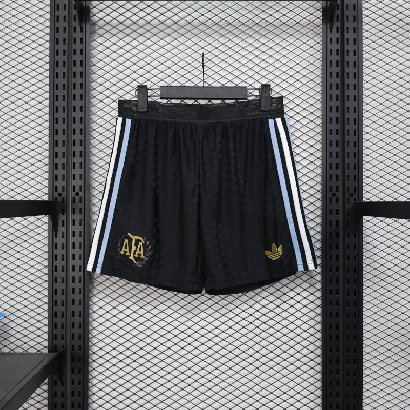 25-26 Argentina Black Player Version Shorts Pants