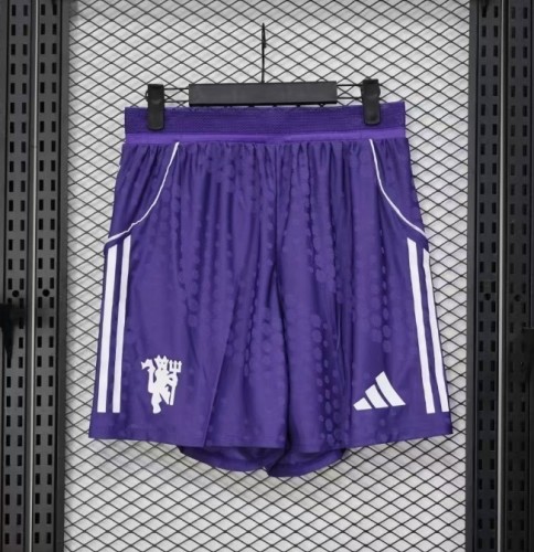 25-26 Man Utd Purple Player Version Shorts Pants