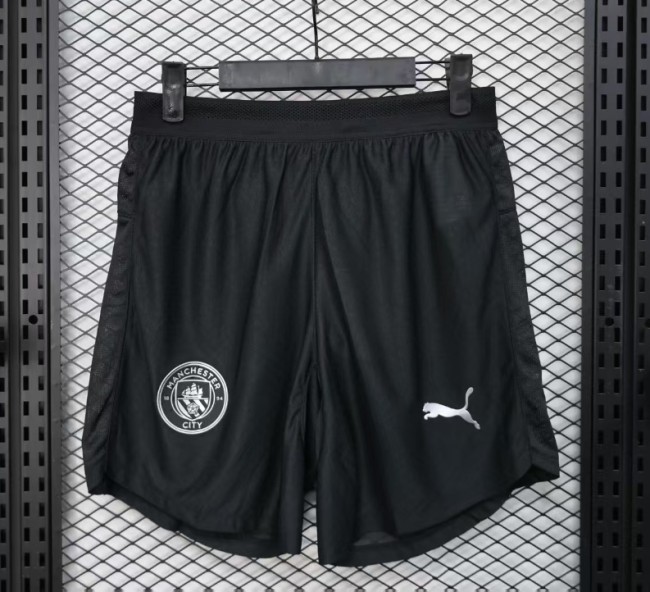 25-26 Man City Black Player Version Shorts Pants
