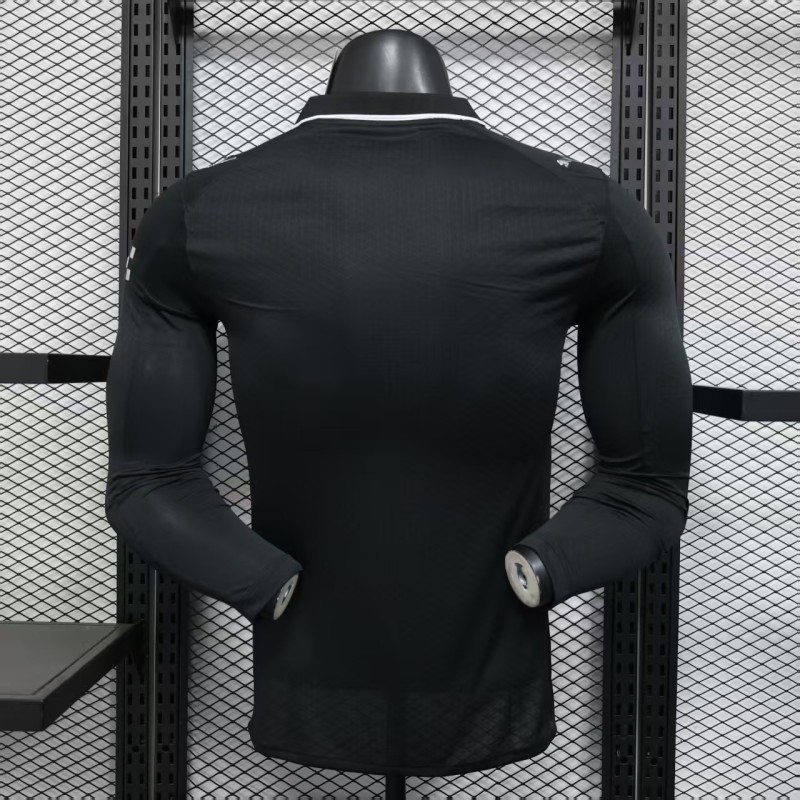 25-26 Man City Black Player Version Long Sleeves Soccer Jersey