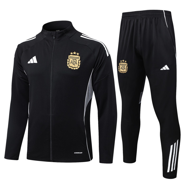 25-26 Argentina Black Jacket Tracksuit