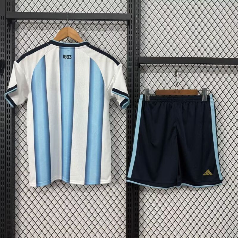 26-27 Argentina Home Kids Soccer Jersey(带胸前盾）