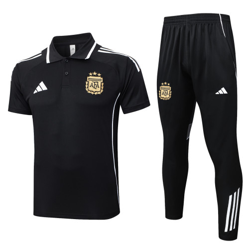 25-26 Argentina Black Polo Tracksuit