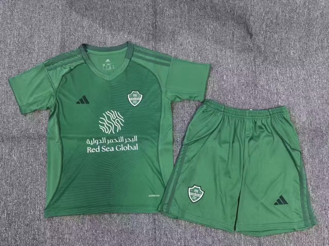 25-26 Al-Ahli Saudi Home Kids Soccer Jersey