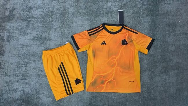 25-26 Roma Away Kids Soccer Jersey