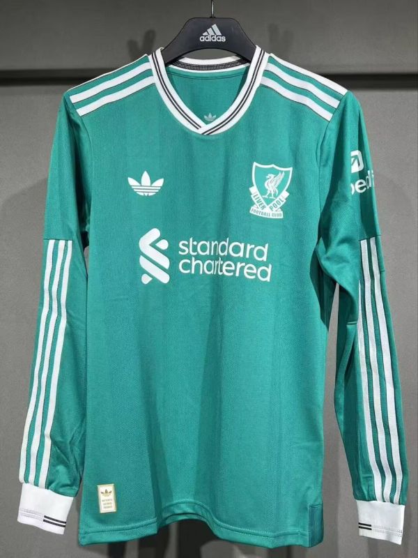 25-26 LIV Second Away Fans Long Sleeves Soccer Jersey