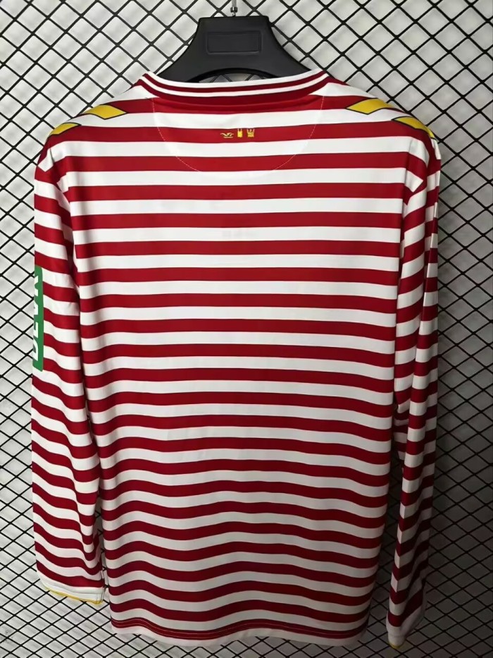 25-26 Cologne Red Stripe Long Sleeves Fans Soccer Jersey