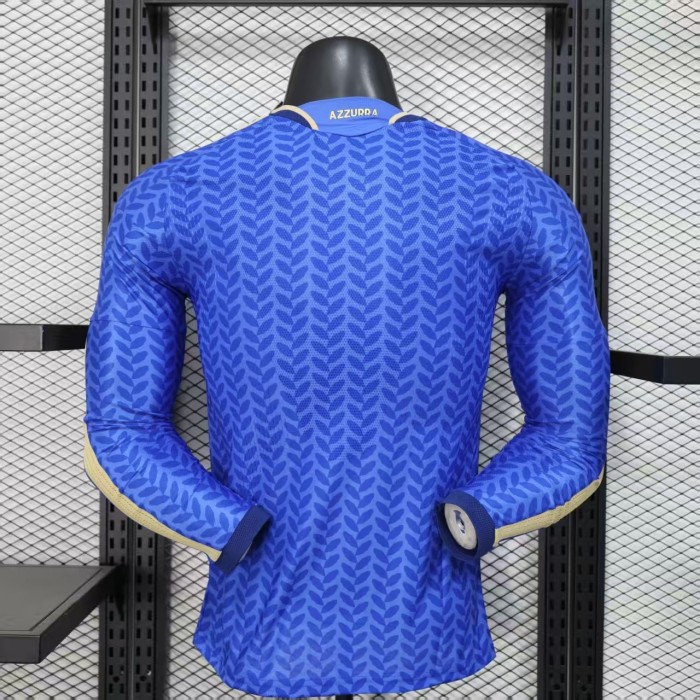 26-27 Italy Home Long Sleeves Player Version Soccer Jersey