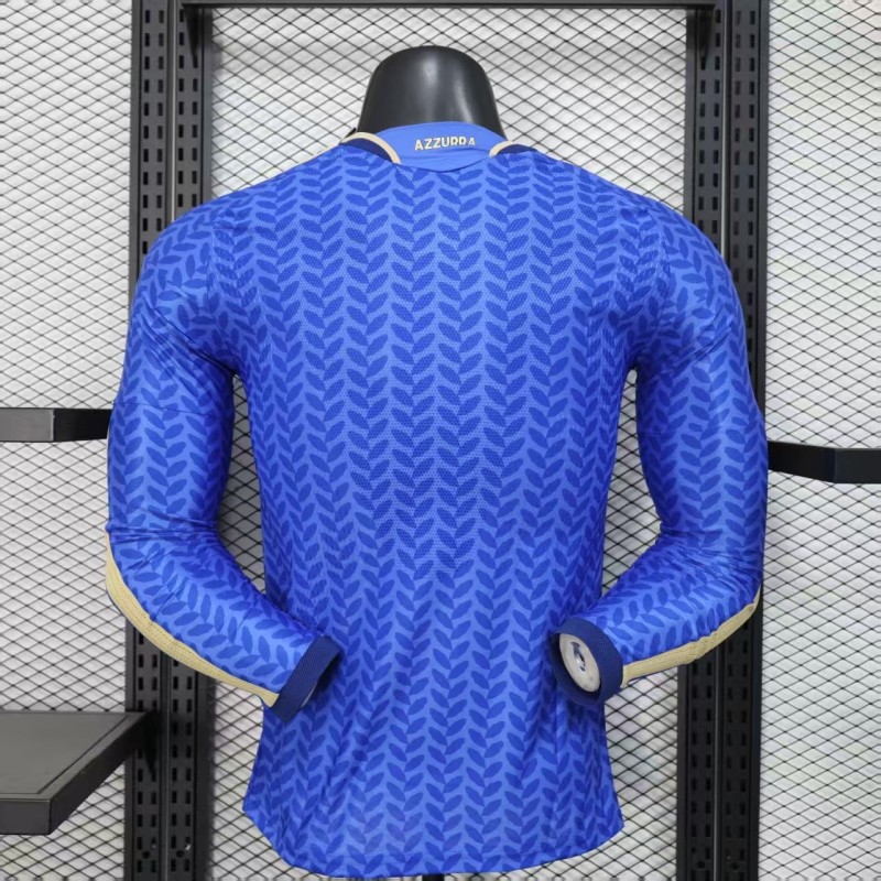 26-27 Italy Home Long Sleeves Player Version Soccer Jersey