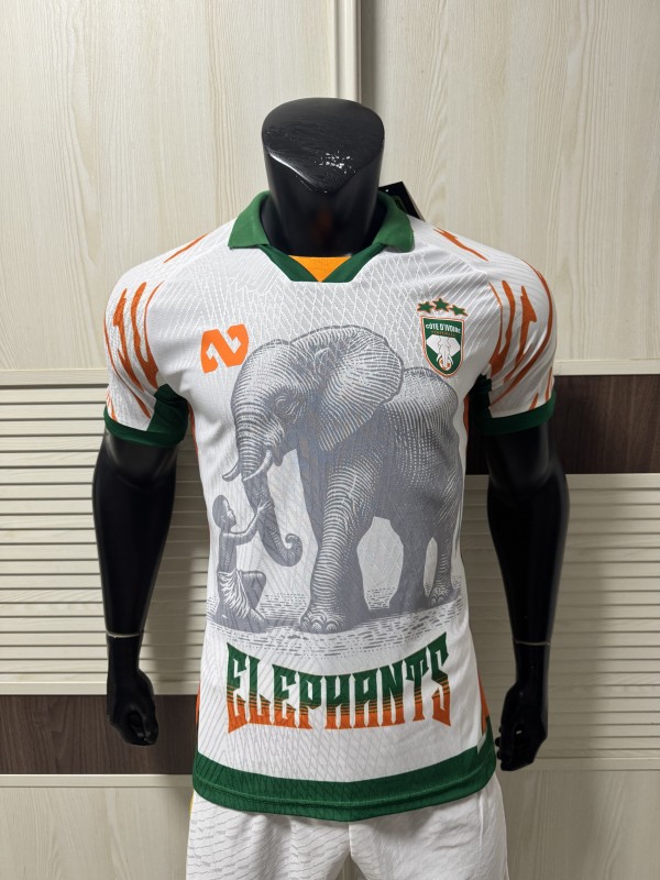25-26 Ivory Coast White Player Version Soccer Jersey