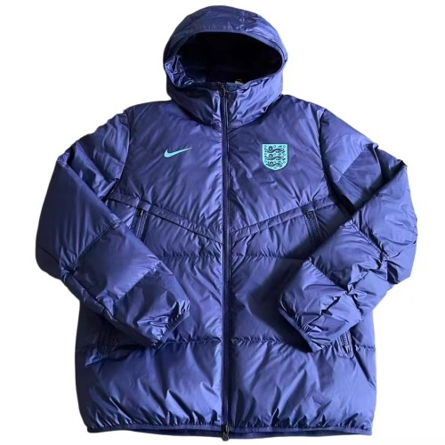 25-26 England Blue Hooded Cotton Coat #棉衣