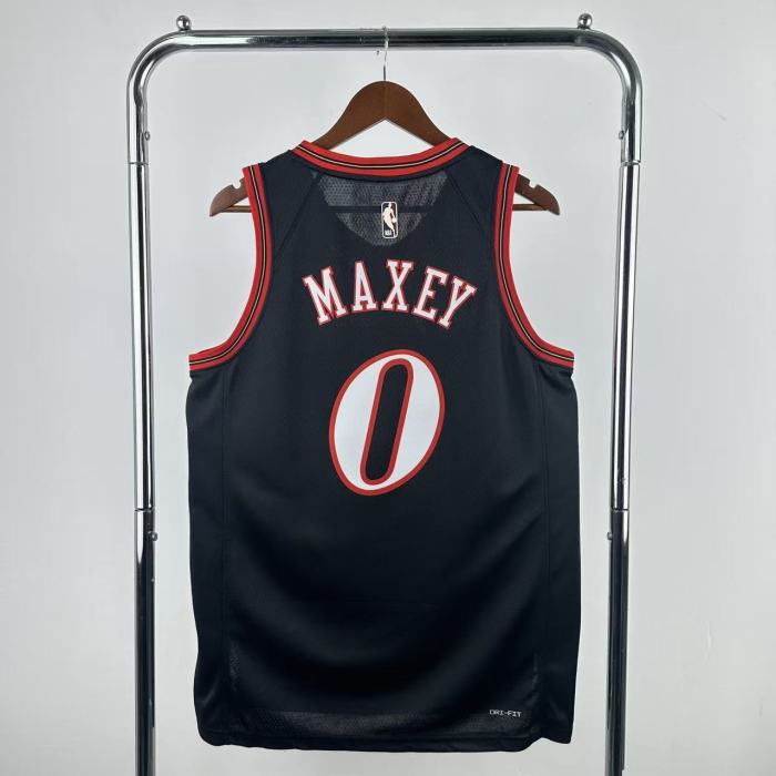 25-26 76ERS MAXEY #0 Top Quality NBA Jersey