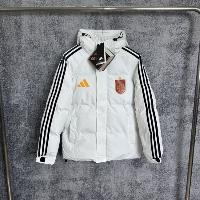 25-26 Spain White Hooded Cotton Coat（棉衣）