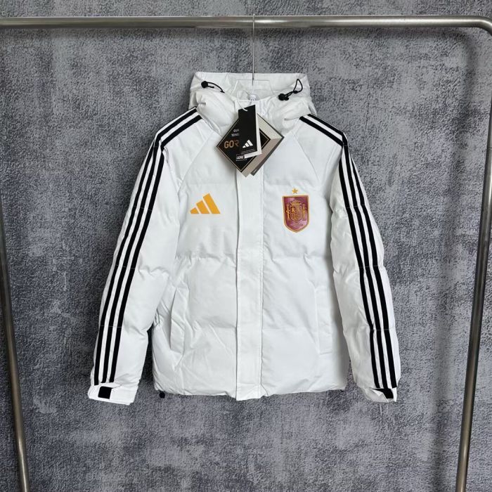 25-26 Spain White Hooded Cotton Coat（棉衣）