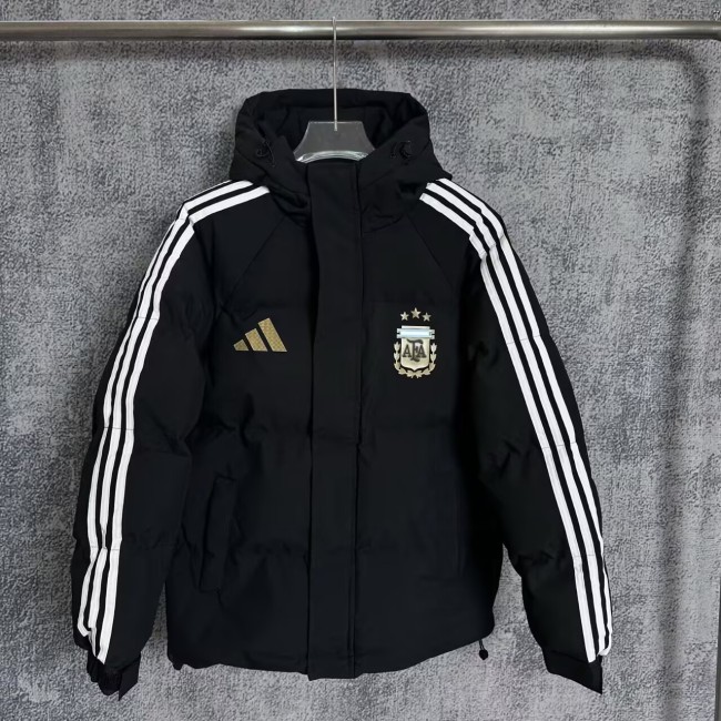 25-26 Argentina Black Hooded Cotton Coat