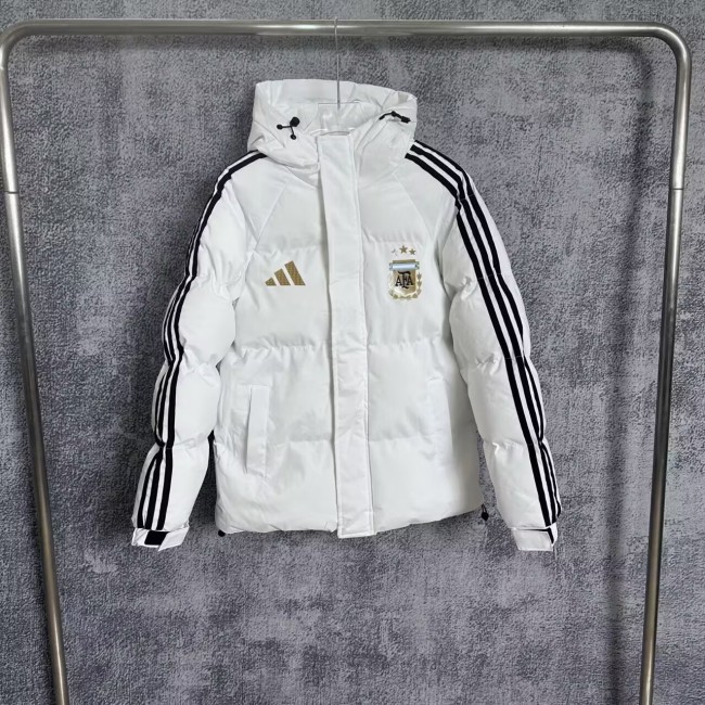25-26 Argentina White Hooded Cotton Coat
