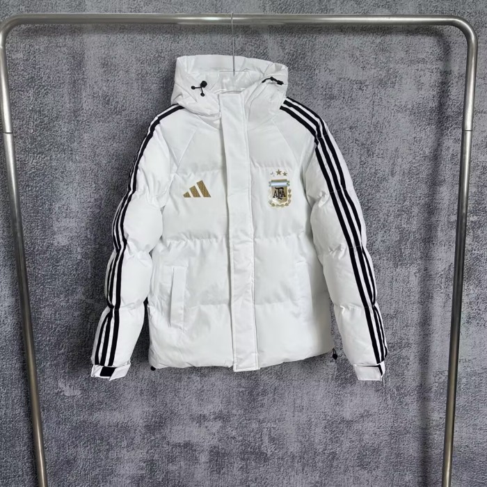 25-26 Argentina White Hooded Cotton Coat
