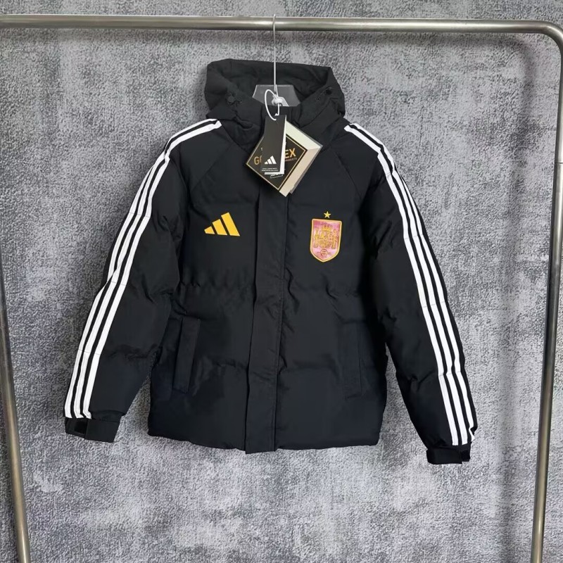 25-26 Spain Black Hooded Cotton Coat（棉衣）