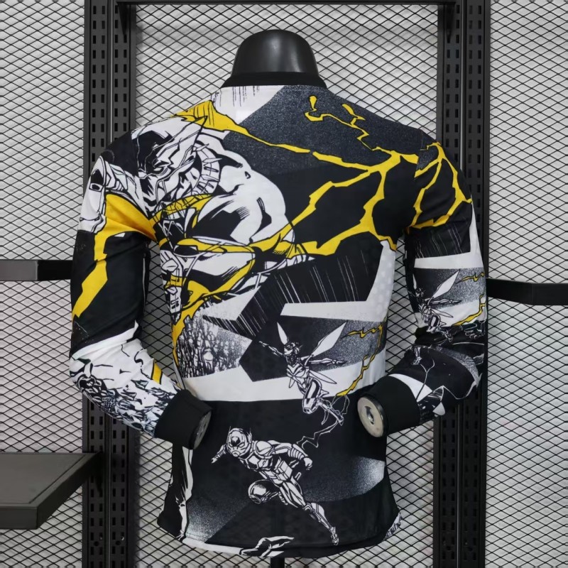 25-26 RMA & Marvel Joint Edition Player Version Long Sleeves Training shirts