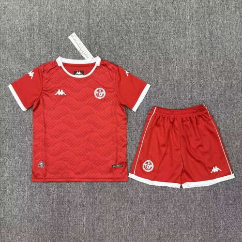 26-27 Tunisia Home Kids Soccer Jersey