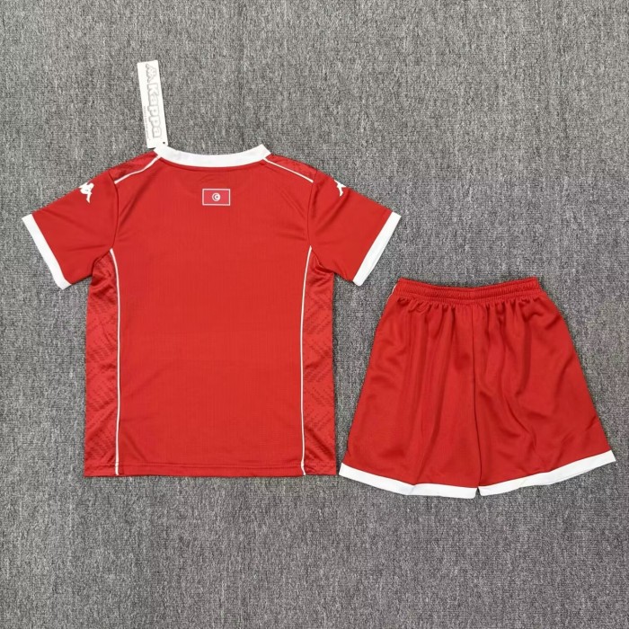 26-27 Tunisia Home Kids Soccer Jersey