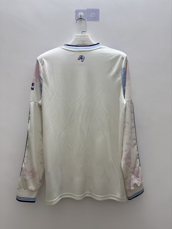 25-26 Aston Villa Second Away Fans Long Sleeves Soccer Jersey