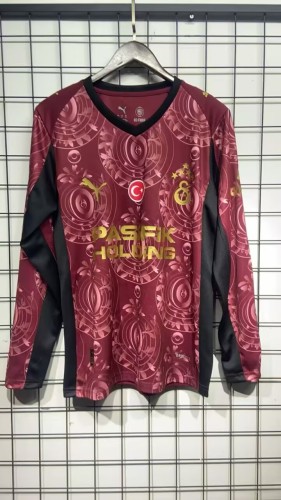 25-26 Galatasaray Second Away Fans Long Sleeves Soccer Jersey（全广告）