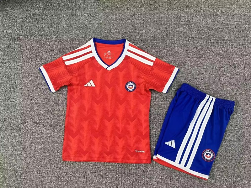26-27 Chile Home Kids Soccer Jersey